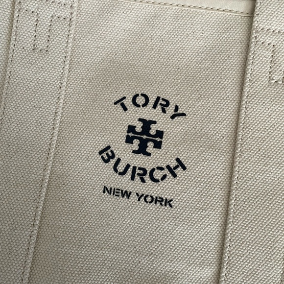 New✨authentic tory burch canvas tote shoulder bag - Picture 10 of 13